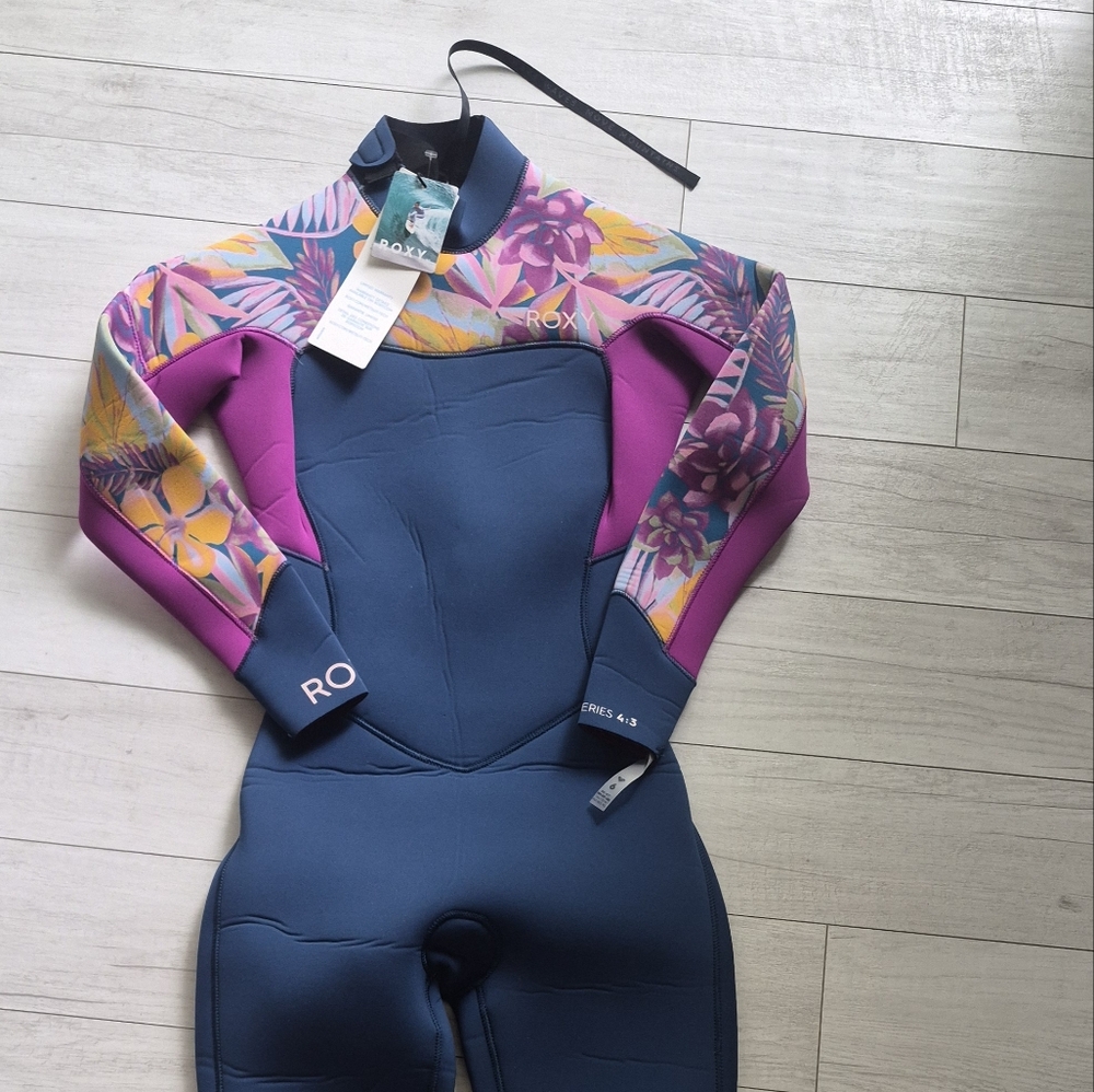 ROXY NEW 4/3 Swell Series GBS Back Zip Surf Wetsuit - Picture 3 of 14